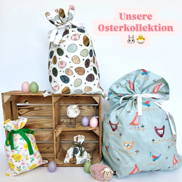 Wie süß ist bitte die Osterkollektion! 🌸🐰✨ 
Greift jetzt noch schnell vor Ostern zu ☺️ Link ist in der Bio! 
#Büddelsack #Geschenkbeutel #NachhaltigSchenken #Geschenkverpackung #ZeroWaste #NachhaltigVerpacken #Umweltfreundlich #Wiederverwendbar #frühjahr2025 #Geschenkideen #Plastikfrei #GeschenkeLiebevollVerpackt #EcoFriendlyGifts #Geschenkideen2025 #Nachhaltigkeit #SchenkenMitStil #kiel #frühjahrskollektion #frühling #einpacken #einpackenmitliebe #stoffbeutel #stoffsäckchen 
Anzeige